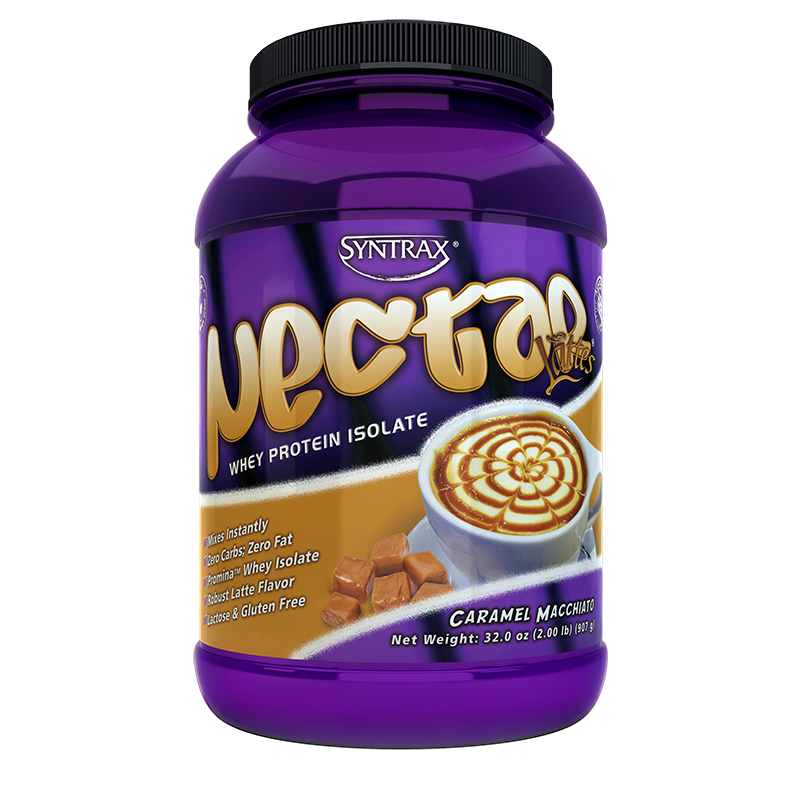 Syntrax Nectar Lattes Whey Protein Isolate 907 g (2 lbs) Caramel Macchiato