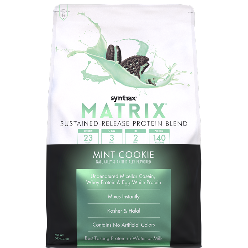 SYNTRAX MATRIX PROTEIN BLEND 2.27 kg. (5 lbs) Mint Cookie *เมื่อซื้อ 1 ถุง หรือ 2 ถุง ราคาพิเศษ*