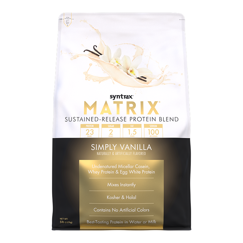 SYNTRAX MATRIX PROTEIN BLEND 2.27 kg. (5 lbs) Simply Vanilla รับฟรี!! Aerobottle Primus Crystal Shaker 32OZ. จำนวน 1 ใบ