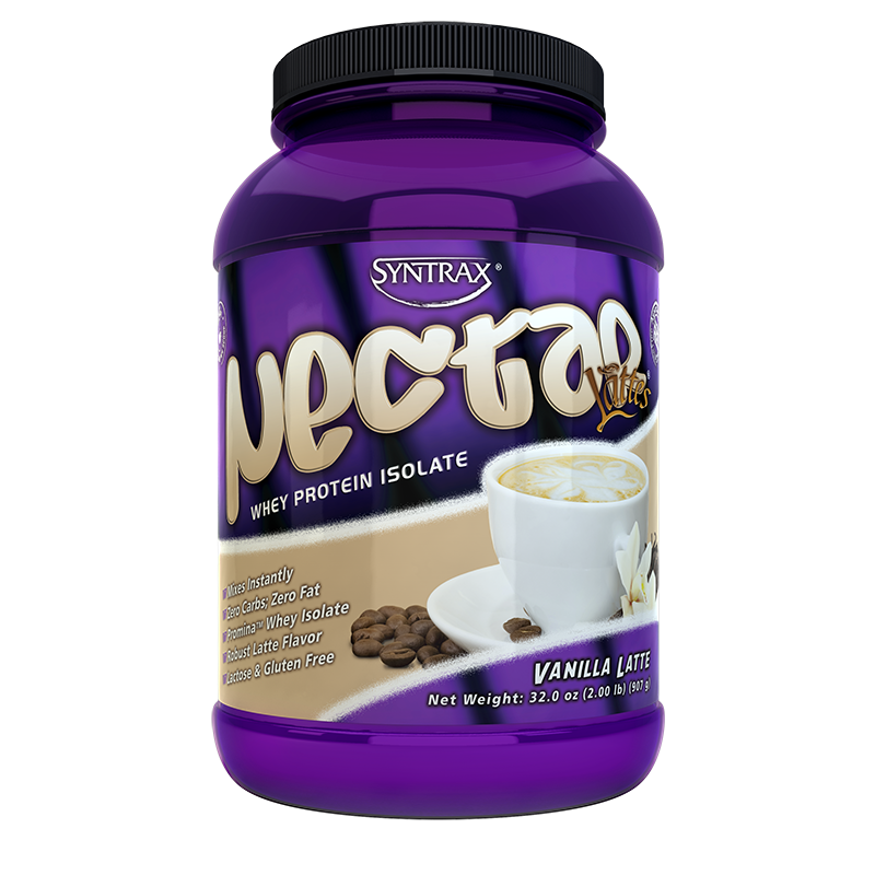 Syntrax Nectar Lattes Whey Protein Isolate 907 g (2 lbs) Vanilla Latte